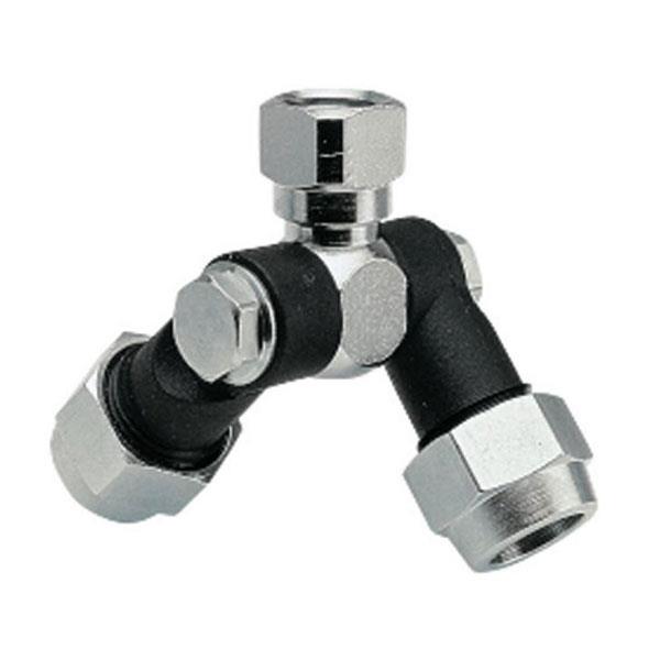 Braglia Swivel Double Nozzle G1/4M. - 1/4”BSPM